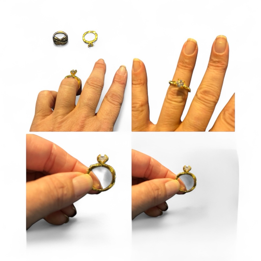 Gold Ring with Clear Stone